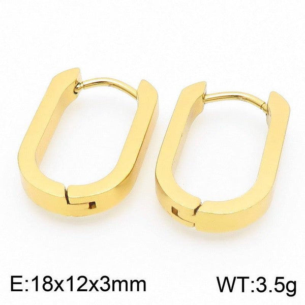 Kalen Stainless Steel Geometry Hoop Earrings Wholesale for Women - kalen