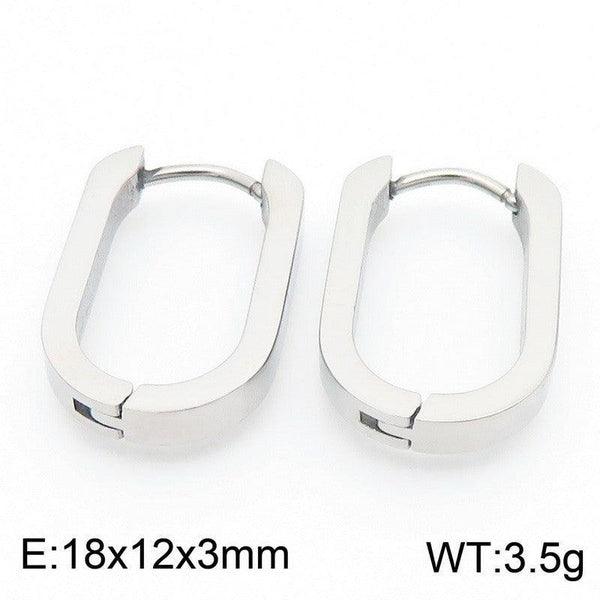 Kalen Stainless Steel Geometry Hoop Earrings Wholesale for Women - kalen