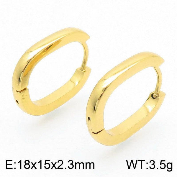 Kalen Stainless Steel Geometry Hoop Earrings Wholesale for Women - kalen