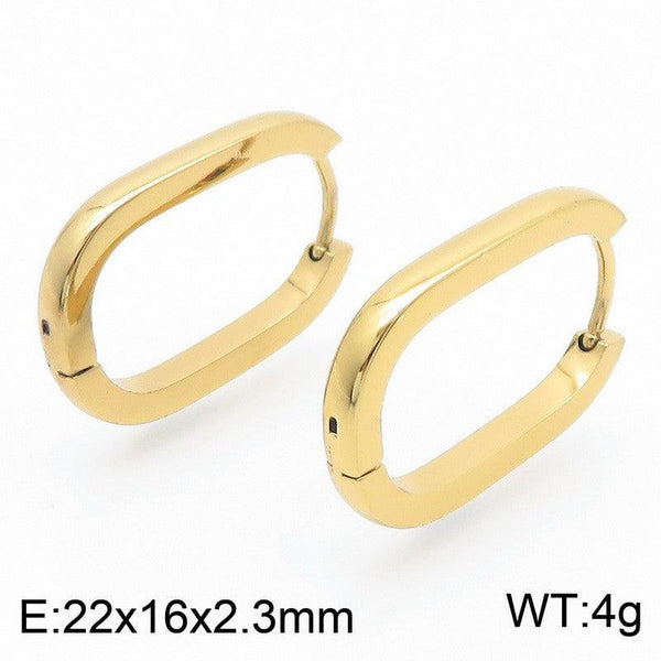 Kalen Stainless Steel Geometry Hoop Earrings Wholesale for Women - kalen