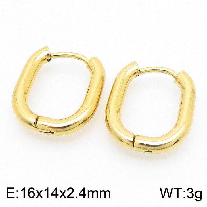 Kalen Stainless Steel Geometry Hoop Earrings Wholesale for Women - kalen