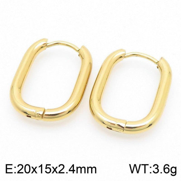 Kalen Stainless Steel Geometry Hoop Earrings Wholesale for Women - kalen