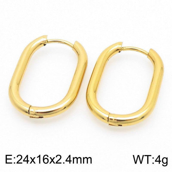 Kalen Stainless Steel Geometry Hoop Earrings Wholesale for Women - kalen