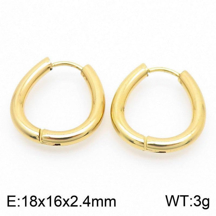 Kalen Stainless Steel Geometry Hoop Earrings Wholesale for Women - kalen