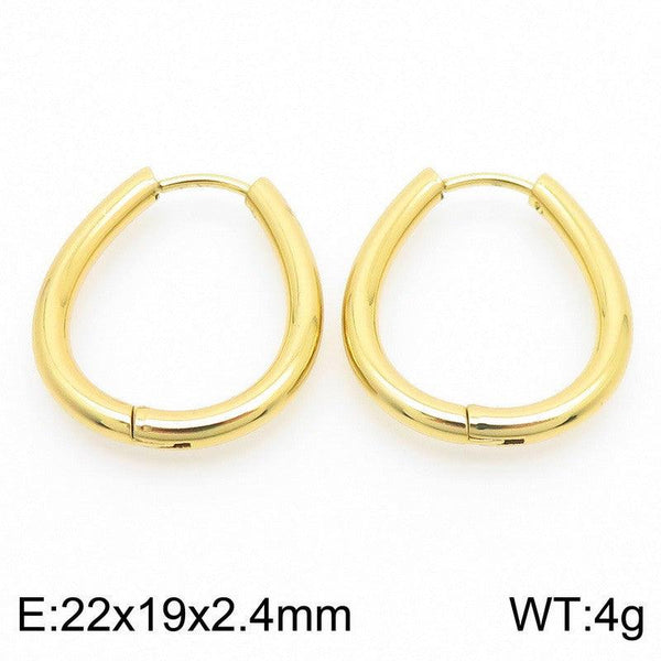 Kalen Stainless Steel Geometry Hoop Earrings Wholesale for Women - kalen