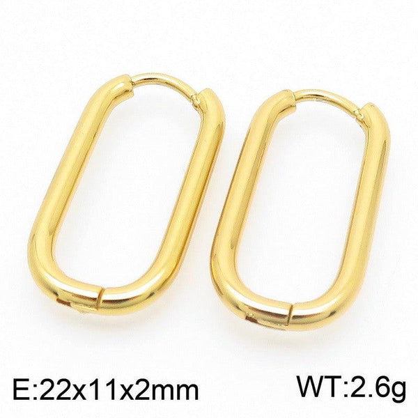 Kalen Stainless Steel Geometry Hoop Earrings Wholesale for Women - kalen