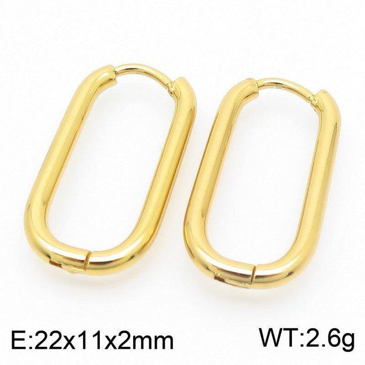 Kalen Stainless Steel Geometry Hoop Earrings Wholesale for Women - kalen