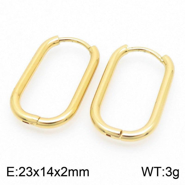 Kalen Stainless Steel Geometry Hoop Earrings Wholesale for Women - kalen