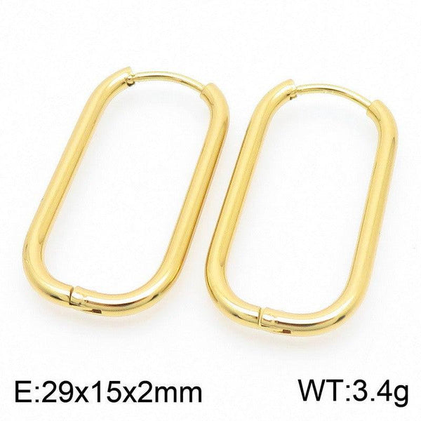 Kalen Stainless Steel Geometry Hoop Earrings Wholesale for Women - kalen