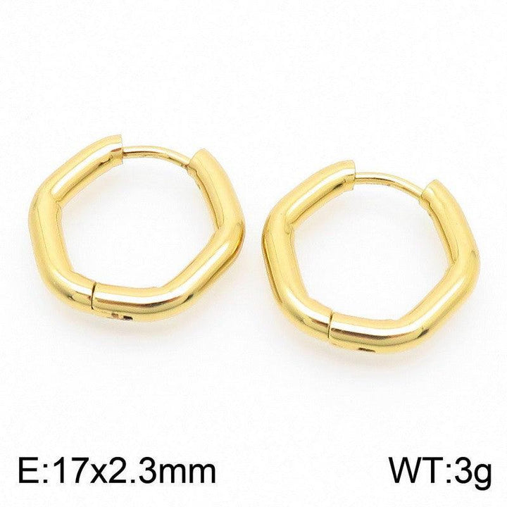 Kalen Stainless Steel Geometry Hoop Earrings Wholesale for Women - kalen