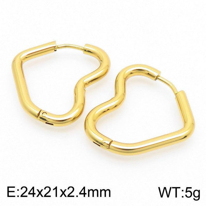 Kalen Stainless Steel Geometry Hoop Earrings Wholesale for Women - kalen