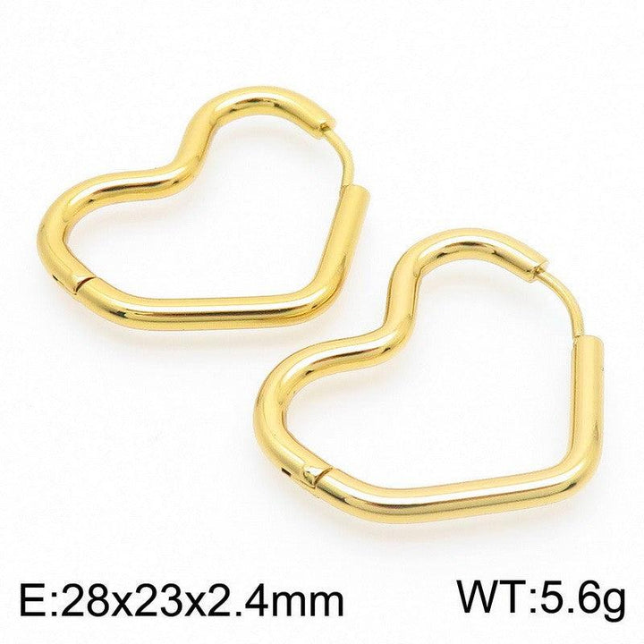 Kalen Stainless Steel Geometry Hoop Earrings Wholesale for Women - kalen