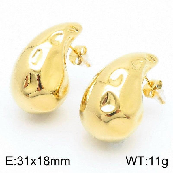 Kalen Stainless Steel Gold Plated Stud Earrings Wholesale for Women - kalen