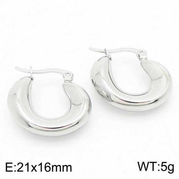 Kalen Stainless Steel Hollow Hoop Earrings Wholesale for Women - kalen