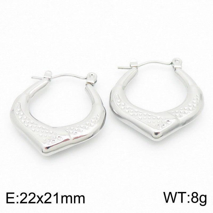 Kalen Stainless Steel Hollow Hoop Earrings Wholesale for Women - kalen