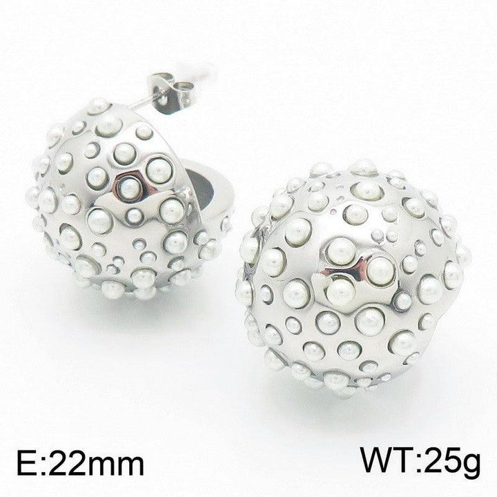 Kalen Stainless Steel CZ Stud Earrings Wholesale for Women - kalen