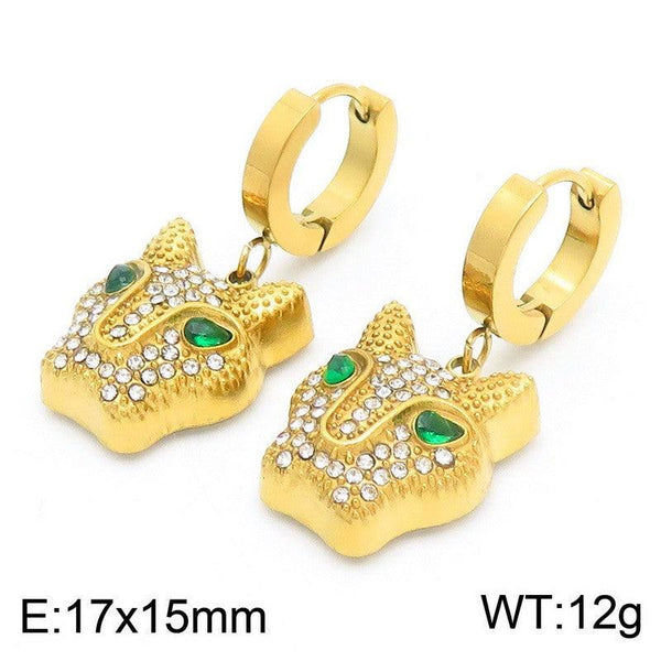 Kalen Stainless Steel Zircon Drop Earrings Wholesale for Women - kalen