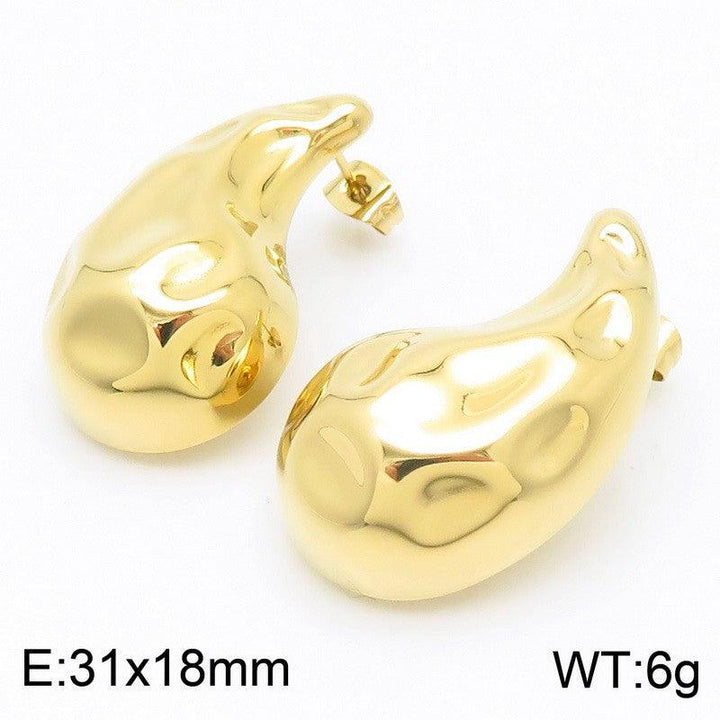 Kalen Stainless Steel Gold Plated Stud Earrings Wholesale for Women - kalen