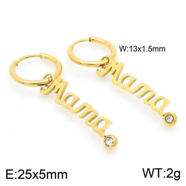 Kalen Stainless Steel Mother Drop Earrings Wholesale for Women - kalen