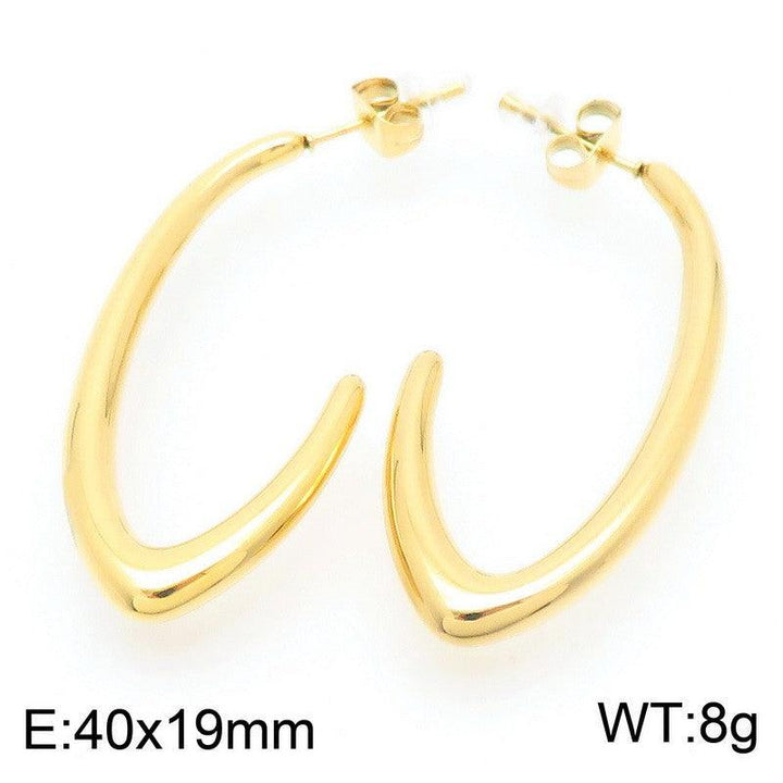 Kalen Stainless Steel Gold Plated Stud Earrings Wholesale for Women - kalen