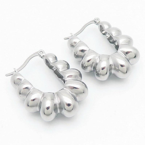 Kalen Stainless Steel Hollow Hoop Earrings Wholesale for Women - kalen