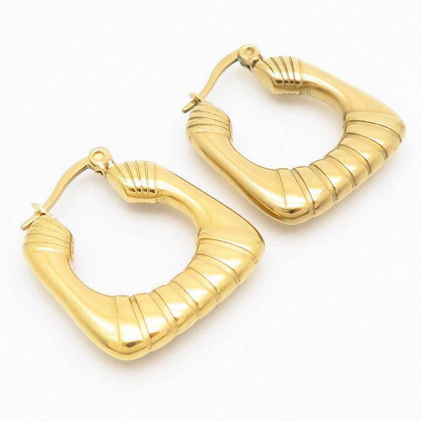 Kalen Stainless Steel Hollow Hoop Earrings Wholesale for Women - kalen