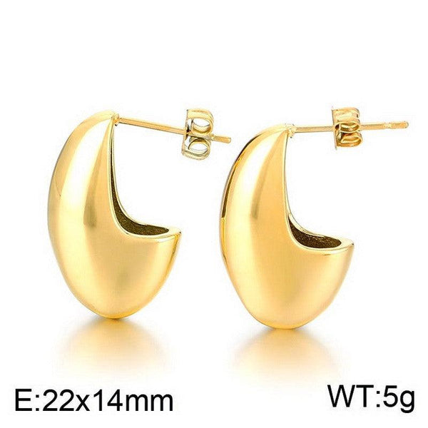 Kalen Wholesale Stainless Steel Hollow Stud Earrings for Women - kalen