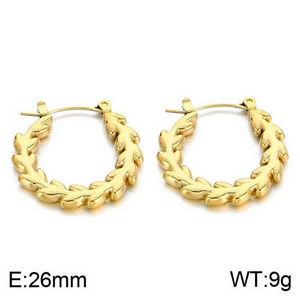 Kalen Stainless Steel Hollow Hoop Earrings Wholesale for Women - kalen