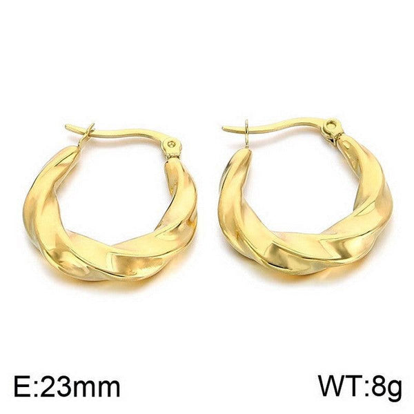 Kalen Stainless Steel Hollow Hoop Earrings Wholesale for Women - kalen