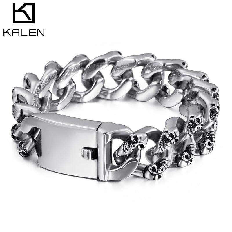 Pulsera Kalen de acero inoxidable con cadena cubana de 13/15/20 mm para ...