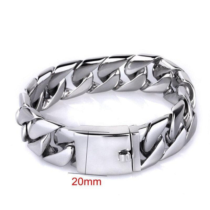 KALEN 17mm/20mm/24mm/32mm Stainless Steel Heavy Chunky Link Chain Bracelet for Men - kalen