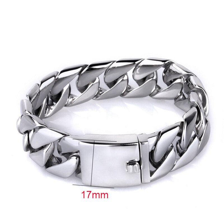 KALEN 17mm/20mm/24mm/32mm Stainless Steel Heavy Chunky Link Chain Bracelet for Men - kalen