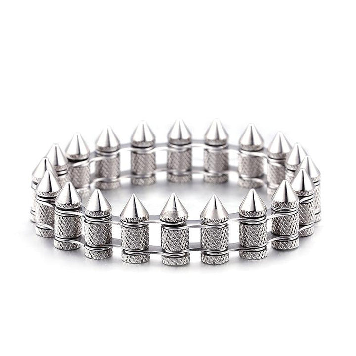 Kalen 20mm Biker Stainless Steel Bicycle Chain Bullet Bracelet for Men - kalen