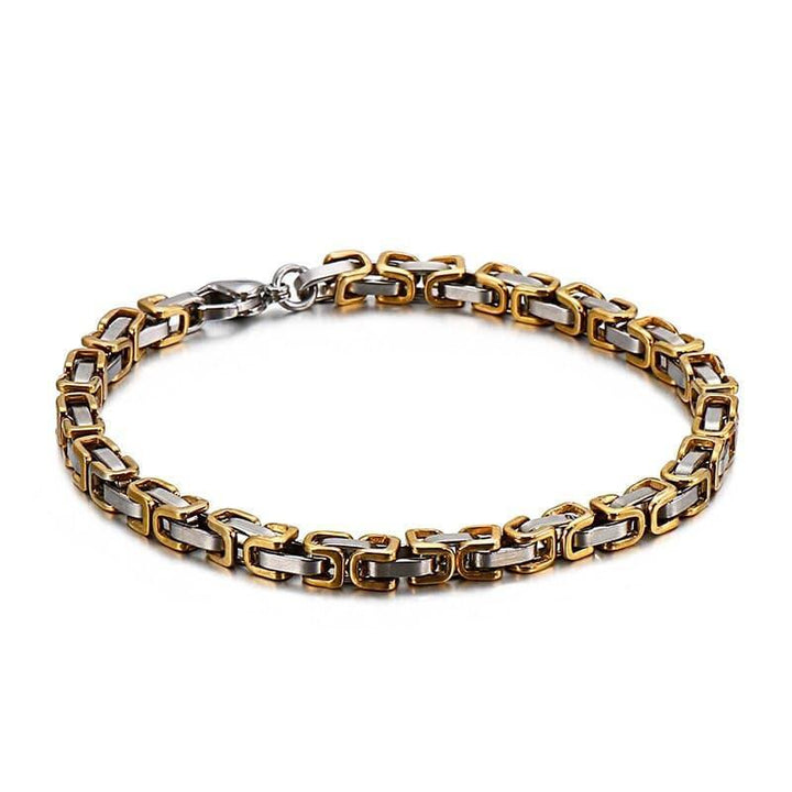 KALEN 4/6/8mm Stainless Steel Byzantine Chain Bracelet For Men - kalen