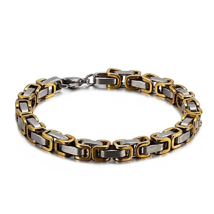 KALEN 4/6/8mm Stainless Steel Byzantine Chain Bracelet For Men - kalen