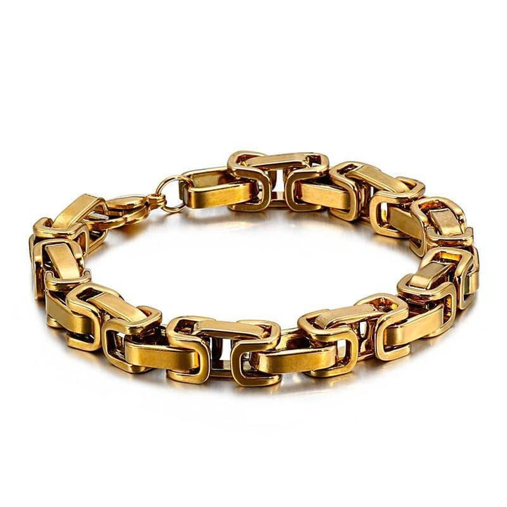 KALEN 4/6/8mm Stainless Steel Byzantine Chain Bracelet For Men - kalen