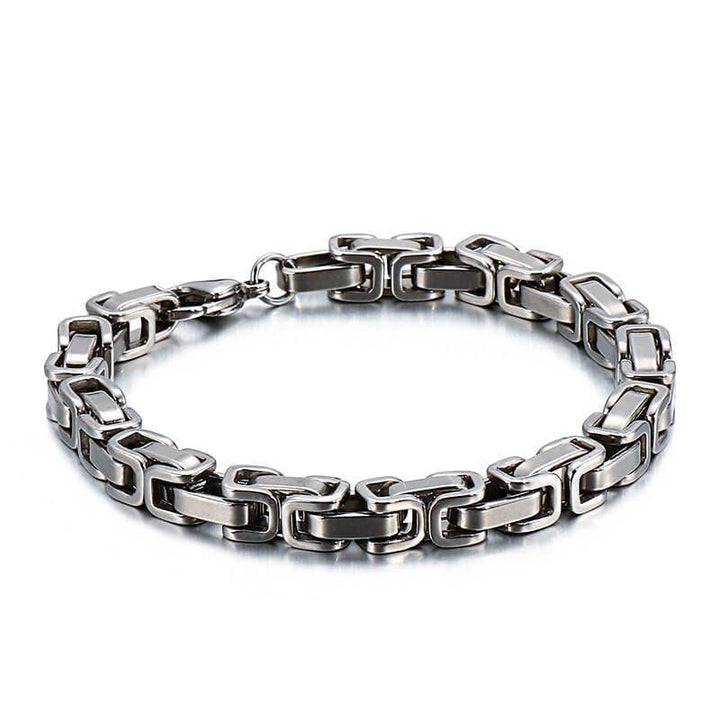 KALEN 4/6/8mm Stainless Steel Byzantine Chain Bracelet For Men - kalen