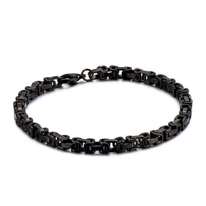 KALEN 4/6/8mm Stainless Steel Byzantine Chain Bracelet For Men - kalen