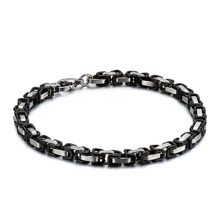 KALEN 4/6/8mm Stainless Steel Byzantine Chain Bracelet For Men - kalen