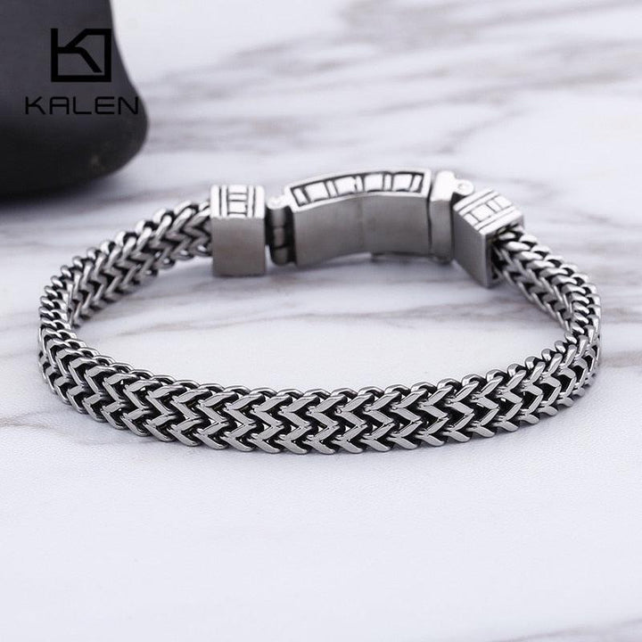 KALEN 8mm Foxtail Chain Charm Bracelets For Men Women - kalen