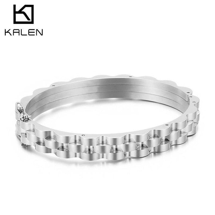 Kalen 9mm Watch Link Chain Bracelet Bangle for Men - kalen