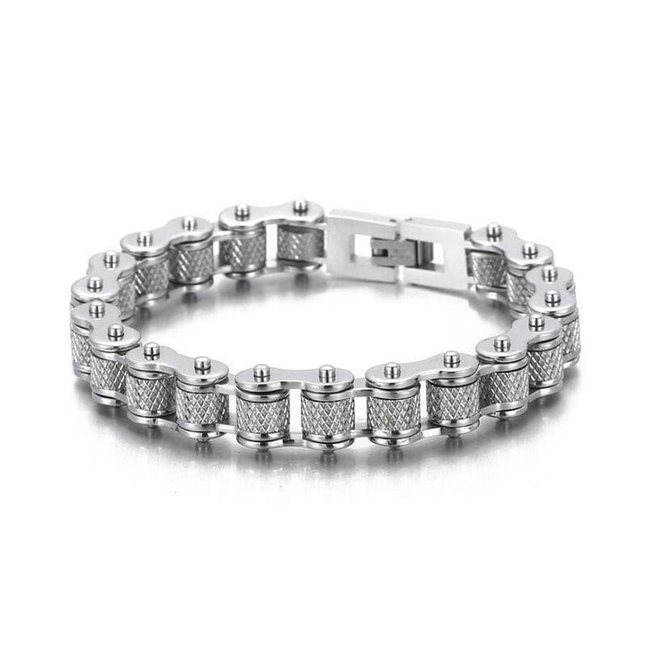 Kalen Biker 11/13mm Brushed Bicycle Chain Bracelet for Men - kalen