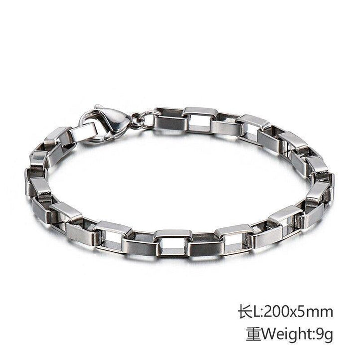 KALEN 2/2.5/3/5mm Stainless Steel Rolo Link Chain Bracelets Wholesale For Men - kalen