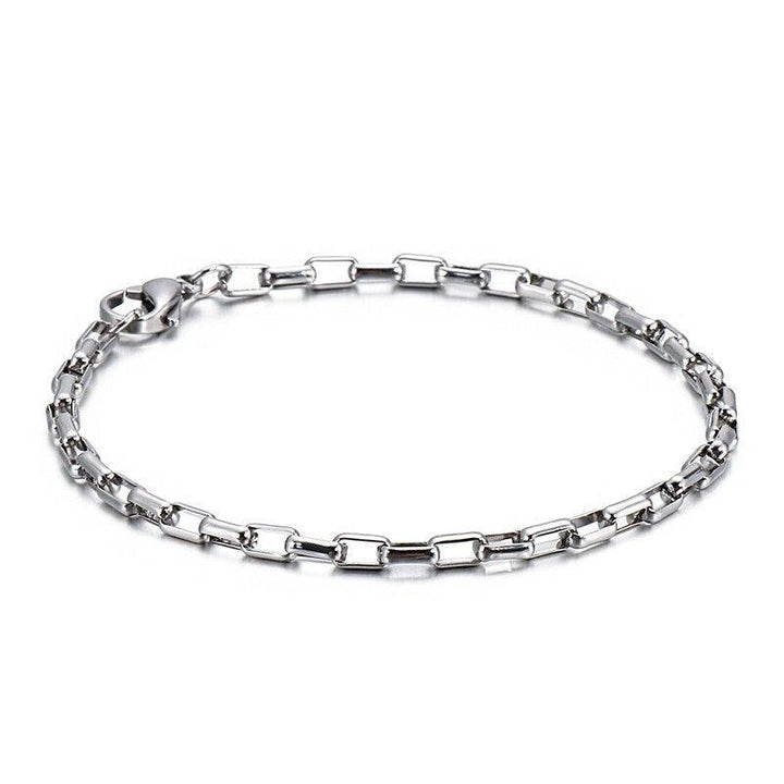 KALEN 2/2.5/3/5mm Stainless Steel Rolo Link Chain Bracelets Wholesale For Men - kalen